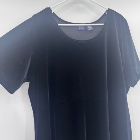 Hillard Hanson Dress Women 2X Black Velour Velvet Whimsigoth Witchy Holiday - Picture 3 of 10